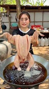 Cooking yummy deep fried chicken braised recipe