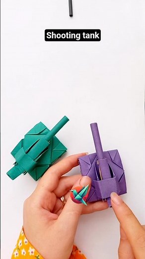 EASY ORIGAMI SHOOTING TANK TUTORIAL | HOW TO MAKE ORIGAMI TANK THAT ACTUALLY SHOOTS