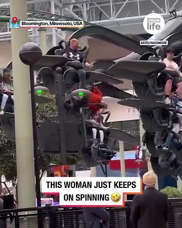 Woman keeps spinning on coaster | Lessons Learned In Life