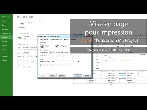 Tuto 8 l'impression sous MS Project