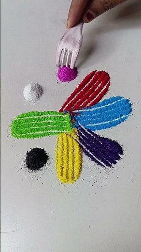 simple Rangoli, satisfying rangoli, Easy rangsatisfying #asmroli, Tricks and tips,ASMR#rangoli
