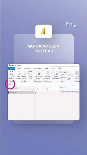 Quick Access Toolbar in Power BI