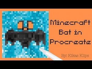 How to Draw Minecraft Pixel Bat ~ Procreate Pixel Art ~ 2D Art ~ Easy to Follow Step by Step Lesson