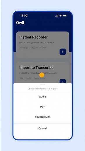 Import Files | Smart Summary for Audio, PDF & YouTube