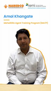 Testimonial Thursday 📢✅ Mr. Amol Khangate shares his learning experience with NAREDCO | REMI's - MahaRERA Agent Training Program Register: https://bit.ly/400h4t2 OR Call: 919372386160 / 919326691397 #remi #naredco #trainingprogram #realestate #realestatecourse #careerdevelopment #maharashtra #matp #explorepage | Real Estate Management Institute