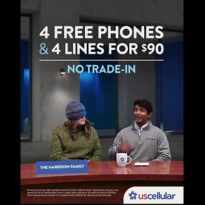 At UScellular, you can choose four of the latest phones for free and get four lines for just $90, with no hidden requirements. | UScellular