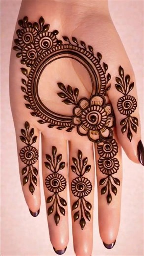 simple front hand mehndi #mehndi #mehndidesign #shorts