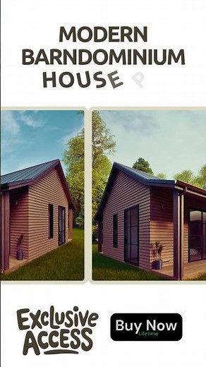 45' x 31' Modern Barndominium Plan – 2 Bed, 2 Bath Farmhouse Home Design (1,395 Sq Ft) #home #short