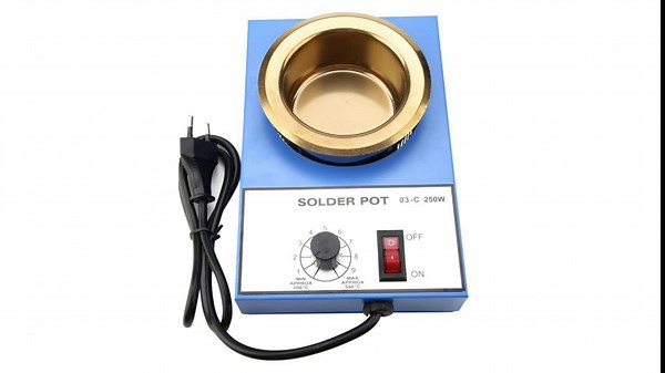 Solder Pot, 220V 100mm Durable Solder Pot Soldering Pot Desoldering Bath (EU Plug) soldering set Soldering Pot(250W)
