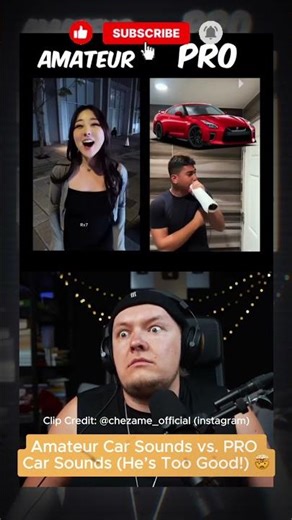 Amateur Car Sounds vs. PRO Car Sounds (He’s Too Good!) 🤯 #Beatbox #cartok #car #funny