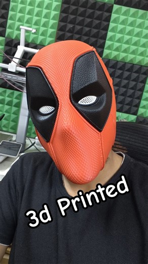 3d Printed Deadpool Textured Mask #3dprinting #3dprinter #deadpool
