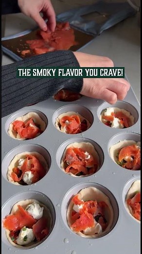 Smoked Salmon Mini Quiches 🧡🥐