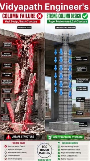 Why RCC Columns Fail? | Strong Column Design Explained #vidyapathengineers