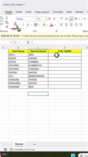 Flash Fill in Excel Explained #excel #spreadsheetmagic #excelreels