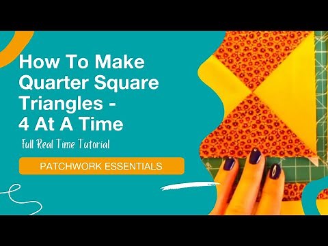 📐 Easy Quarter Square Triangles 4 At A Time: Full Tutorial