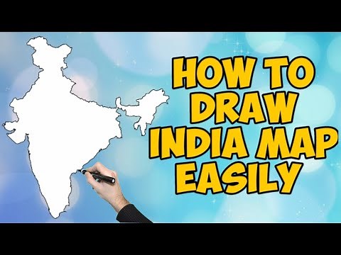 India outline map drawing || How to draw outline map of India || Mapping skills || DV EASY LEARN