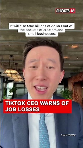 Tik Tok Video App Ban | TikTok CEO Warns of Job Losses in Face of US Ban Threat | #shorts | N18S
