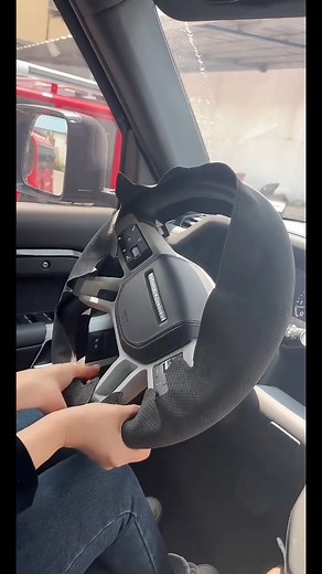 Steering Wheel Cover Kits for Land Rover Defender🧵🚙 #cars #interiordesign #modified #upgrade #tips #enjoy #stitch #sewing #steeringwheelcover #satisfying #upgrade #alcantara #wraps #truck | MaxSpeeding