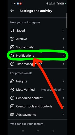 Call Notification कैसे बंद करें Instagram #shorts #youtubeshorts #mobile