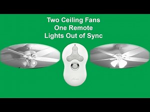 Two Ceiling Fans. One Remote. Lights Out of Sync.