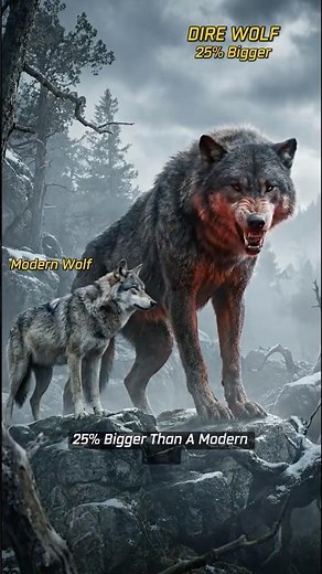 Dire Wolf vs. Gray Wolf: The Size Difference is SCARY 🩸