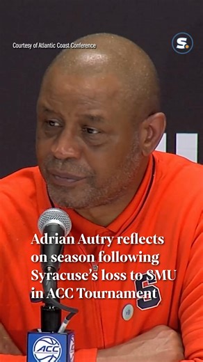 Syracuse men's basketball coach Adrian Autry reflects on the Orange's season following the team's loss to SMU in the second round of the ACC Tournament on Wednesday. 🎥: Atlantic Coast Conference | Syracuse Orange Basketball on syracuse.com