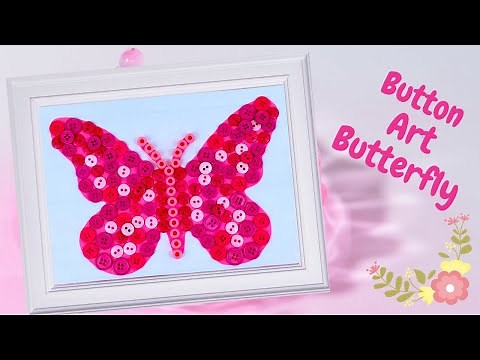 The Button Butterfly | Button Art | Button Butterfly Wall Art |How To Make A Button Butterfly