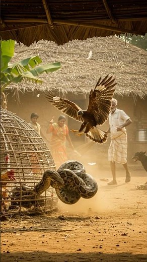 What This Hawk Did When a Python Attacked!