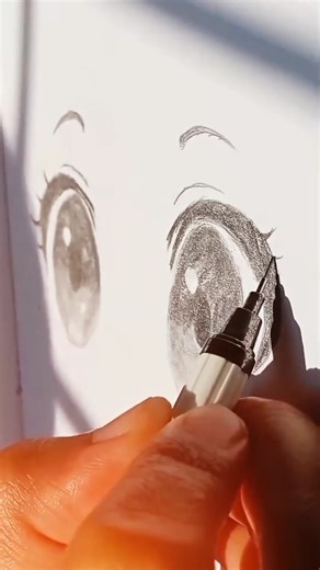 Day 1 of learning to draw anime eyes|beginner sketch practice #sketch #anime #tutorial #art#beginner