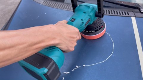 Cordless Car Buffer Polisher for Makita 18V Battery (Not Included), 5 Inch Orbital Polisher, 6 Variable Speed, Buffer Waxer Kit for Car Boat Detailing, Polishing, Scratch Removing