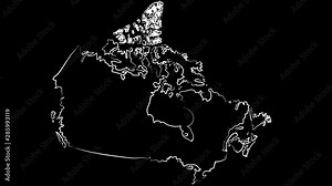 Richmond Canada coloring the map and flag. Motion design.