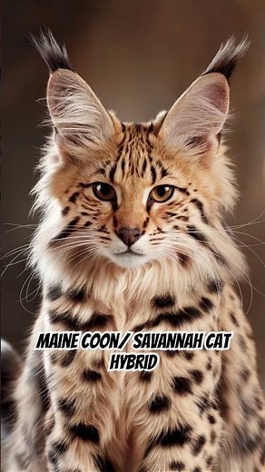 Maine Coon & Savannah Cat Hybrid