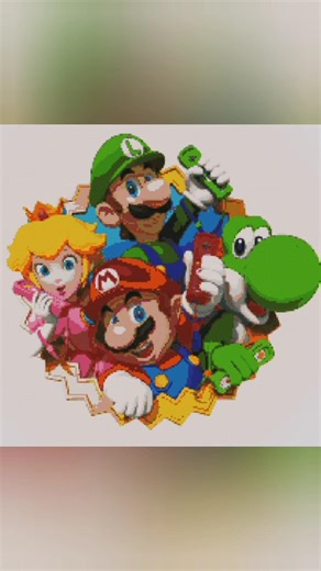 Super Mario Gang's pixelart all are here! 🍄 in Minecraft! #minecraft #shots