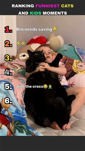 RANKING THE FUNNIEST CATS AND KIDS MOMENTS😂🐈👶.#funnyvideo #cat #comedy #viral