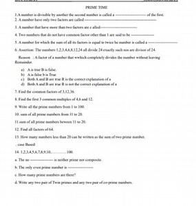 PRIME TIMEA number is divisible by another the second number ... | Filo