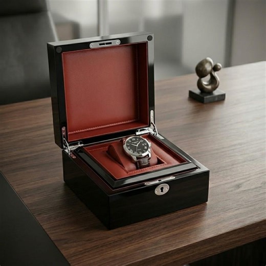 Custom Logo Wooden Watch Box Luxury Flip Top Display Case - Etsy