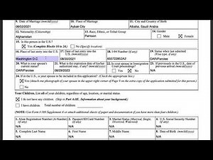 USA Asylum Form (I-589) filling Step by step/تشریح و خانه پری فورم پناهندگی ایالات متحده امریکا