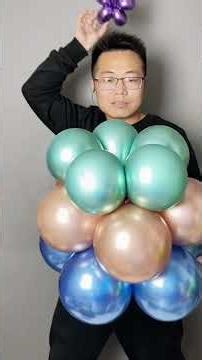 Using balloons to make a birthday cake, would you like it?