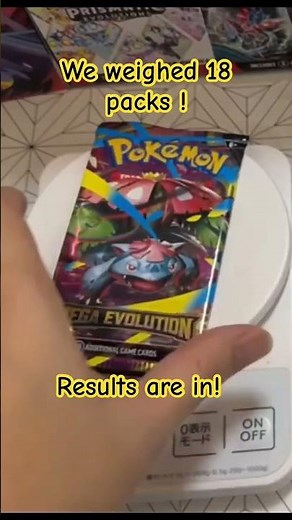 We weighed a half booster box of mega evolutions packs - and the results shocking! #megaevolution