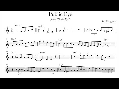 Roy Hargrove - Public Eye Trumpet Solo Transcription