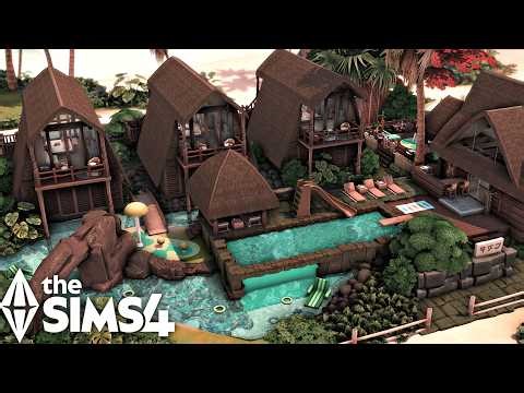 Tropical Family Resort | The Sims 4 | Stop Motion Speed Build | No CC