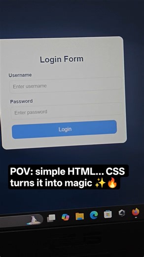 CSS Magic ✨ Same HTML, New Look | HTML CSS Form Design #shorts#htmlcssjavascriptproject #frontend