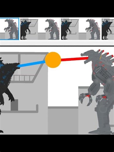 legendary Godzilla vs legendary mecha Godzilla beam crashing #godzilla #mechagodzilla