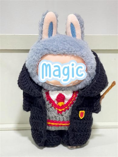 Labubu Crochet Outfits - Harry Potter Cosplay Outfit (handmade) | Fits 15/17cm Trendy Dolls Costume - Etsy