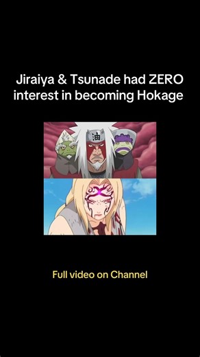 Jiraiya & Tsunade had ZERO interest in becoming Hokage