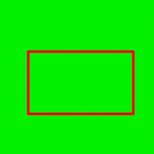RED RECTANGLE MARK GREEN SCREEN | SQUARE