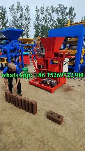 Automatic Red Clay Interlocking Compressed Earth Block Brick Making Machine #claybricks #legobricks