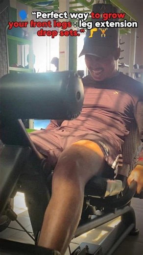 perfect way to grow front legs: Leg extension drop sets🦵🏋️ #shorts #shortsvideo #legday #gymlife
