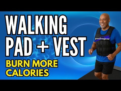 30-Min Easy Walking Pad Treadmill Weighted Vest Workout | Mood Lifter