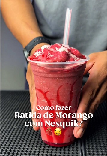 Batida de Morango com Nesquik — Receita Fácil e Rápida